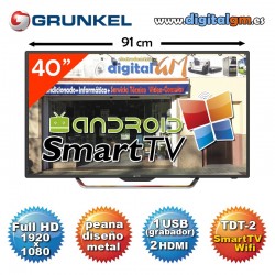 TV 40" LED GRUNKEL "SMART TV" (fullHD-USBrec-TDT2)