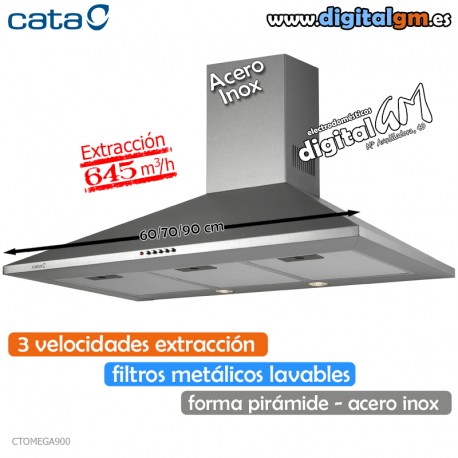  CAMPANA CATA INOX (PIRAMIDAL/645m3h) 