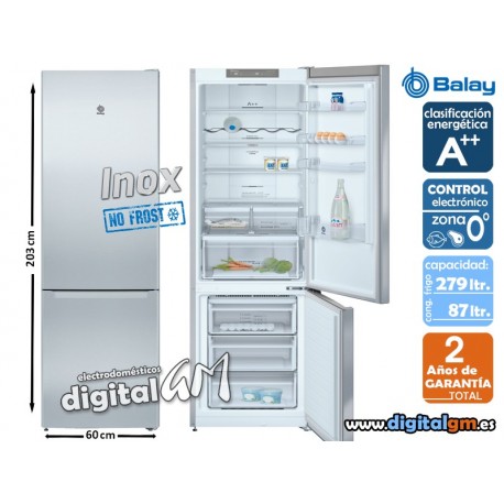 FRIGO COMBI BALAY 3KF6862XI (203x60/A++/INOX/NO FROST)